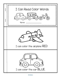 Free Emergent Reader To Make And Color 10 Color Words Transporta Transportation Theme Preschool Transportation Preschool Transportation Preschool Activities
