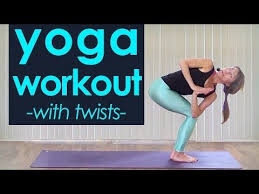 Total Body Yoga Workout With Twists Youtube Power Yoga Workout Yoga Fitness Yoga Sequences