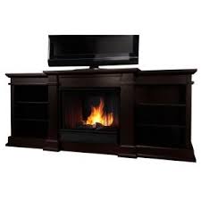 Real Flame Fresno 72 In Media Console Gel Fuel Fireplace In Dark Walnut G1200 Dw At The Home Depot Home Gel Fireplace Adjustable Shelving