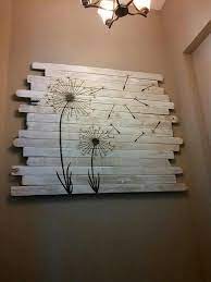 Rumah kertas dinding diri pelekat bilik tidur hangat. Papan Kayu Hiasan Dinding Teras Rumah Diy Home Decor Decor Dandelion Painting