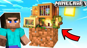 12 minecraft house ideas (1.17): My First Modern House In Minecraft One Block Part 2 Minecraft Videos