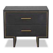 Liang Eimil Tigur Bedside Table In Black Ash Veneer In 2020 Black Bedside Table Bedside Table Bedside