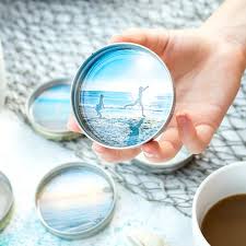 4 diameter, ships with a clear acrylic stand so you can view the transparency, but if you prefer. Diy Photo Coasters With Resin Sustain My Craft Habit