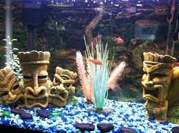 A Friend S Tiki Themed Aquarium Tiki Tiki Statues Vintage Tiki
