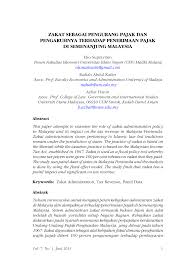 Jadi seluruh kaum muslimin yang melihat matahari terbenam pada akhir ramadan wajib membayar zakat fitrah meskipun jaraknya satu menit saja. Pdf Zakat Sebagai Pengurang Pajak Dan Pengaruhnya Terhadap Penerimaan Pajak Di Semenanjung Malaysia