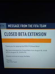 Closed beta was released for the first time ever in fifa 13. Fifa 19 Beta Extended Fifa