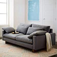 Harmony Xl 2 5 Seat Sofa Trillium Performance Velvet Ink Blue Deep Sofas Deep Sofa Comfortable Sofa