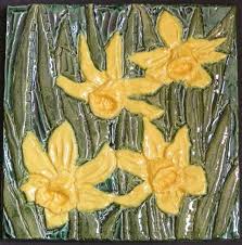 Ceramic Art Tile December Birth Flower Narcissus Etsy December Birth Flower Daffodils Birth Flowers