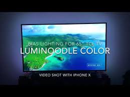 Luminoodle Bias Lighting On 65 Tcl Led 4k Hdr Tv 65s405 Youtube