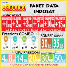 Banyaknya pilihan paket internet indosat sering membuat binggung penggunanya, ini daftar harga paket internet unlimited indosat/im3 ooredoo tahun 2020. Paket Internet Kuota Vocer Indosat Unlimited Jumbo New Freedom Internet Combo Shopee Indonesia