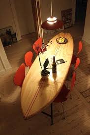 Surfboard Dinner Table Decor Surf Decor Surfboard Table