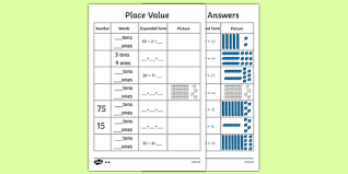 Tens and es worksheet count counting aid numeracy maths from tens and ones worksheets, source:twinkl.co.uk. Place Value Year 2 Worksheets Ks1 Teacher Made