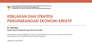 Usaha pemerintah meningkatkan ekonomi kreatif. Kebijakan Dan Strategi Pengembangan Ekonomi Kreatif Ppt Download
