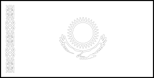 The pure light blue color also symbolizes cultural and ethnic unity of kazakhstan people and the indivisibility of kazakhstan country. Kazakhstan Flag Colouring Page Flags Web