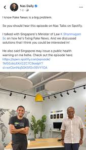 Just one of hundreds of tech products and educational tools we will be building for the creator economy. Kirsten Han éŸ©ä¿é¢– On Twitter Nas Daily Welcomed To Singapore With Open Arms By The Pap Because Authoritarians Love A Useful Idiot