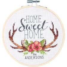 For twins, take this cross stitch patterns for baby by printing a flip version of this pattern, then sewing it side by side with each of our pattern conveniently includes a color key and sheet. Simplicity Home Sweet Home Cross Stitch Kit Walmart Com Walmart Com