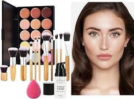 RoseFlower 15 Colors Foundation Concealer Palette +Primer +Makeup Brush,  Cover Dark Circles&Blemish, Cream Contour, 3D Face Creator, Tone Corrector  for a Natrual Glow, All in One Face Makeup : Buy Online at