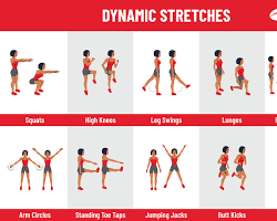 Image of someone doing dynamic stretches in a gym