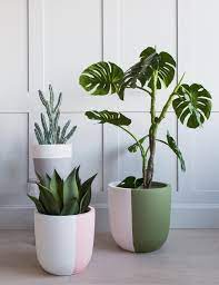 Small Dia 27cm X H 26cmmedium Dia 34cm X H 33cmlarge Dia 43cm X H 42cmhand Painted In The Uk Ma Plant Pot Design House Plants Decor Clay Plant Pots