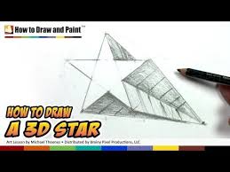 How To Draw A 3d Star Shape Art For Kids Draw A Star In One Point Perspective Youtube Drawing Stars Drawing For Kids Drawings