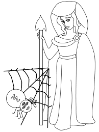 When the online coloring page has loaded, select a color and start clicking on the picture to color it in. Arachne3 Greek Coloring Pages Coloring Page Book For Kids