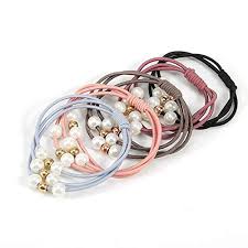 A wide variety of rubberband products options are available to you, such as longest hair ratio, style. Buy El Regalo S Set Of 5 Korean Stylish Elastic Pearls Hair Rubber Band Ponytail Holder For Girls Kids Women At Amazon In