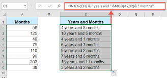 A month is 1/12 th of a year. How To Convert Months To Years And Months In Excel