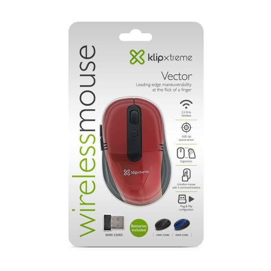 MOUSE INALAMBRICO VECTOR KLIPX KMW-330RD 6 BUTTON 