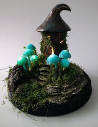Fairy Garden Mushroom Lamp Nightlight Fantasy House Led Art Decoration Nachtlicht Kinderzimmer Nachtlicht Und Dekoration