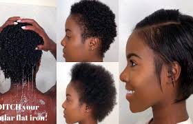 How to rescue your hair at this point? How To Wash Blow Dry And Straighten Super Short Natural Hair Short Natural Hair Styles Natural Hair Styles Thick Hair Styles