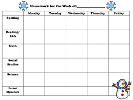 Homework Chart