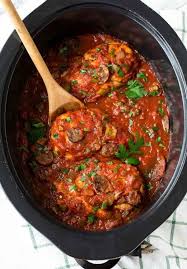 Or if you're looking for a slow cooker pork version of this recipe (minus the veggies and plus some bacon) here it is! Slow Cooker Chicken Cacciatore Easy Healthy Recipe