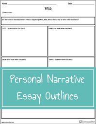 Personal Narrative Essays Narrative Essay Essay Outline Personal Narratives