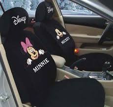 New Mickey Minnie Mouse Love Car Seat Covers Black Disney Car Accessories Mickey Carseat Cover