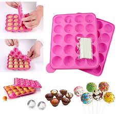 If you don't do this, the cake pops will stick to the mould. Amazon Com Junxave Bpa Free Lollipop Silicone Molds Ball Shaped Mold Cake Pop Mold Muffin Cake Ice Cube Trays 120 Sticks Gumdrop Jelly Moulds Pink Kitchen Dining