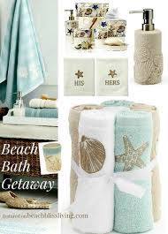 Overwhelm yourself with the beach themed bathroom decor in a chosen color. Decorate Your Bathroom With These Beach Themed Accessories