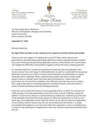 Letter for family visa for wife. Jenny Kwan On Twitter My Open Letter To Minister Mendicino In Follow Up To His Response To My Calls To Prioritize Family Reunification And Create A Special Temporary Resident Visa As Part