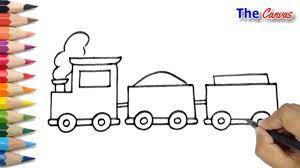 Kids songs, shows, crafts, recipes, activities, resources for teachers & parents and so much more! How To Draw A Toy Train Steep By Step For Kids Easy Train Drawing For Kids Youtube
