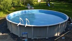 Preparing The Base For An Above Ground Pool The Vanderveen House In 2020 Installing Above Ground Pool In Ground Pools Backyard Pool Landscaping