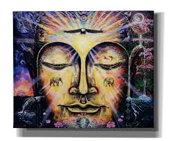 Epic Graffiti 'Forest Elephant' by Chris Vest, Canvas Wall Art, 16"x12"