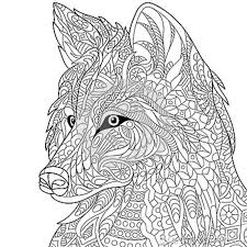 Wölfe kostenlose malvorlage zum ausmalen. Ausmalbilder Wolf Und Mond Mandala Novocom Top