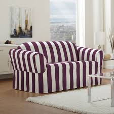 Ikea ektorp jennylund armchair slipcover mobacka red gray striped chair cover. Surefit Sure Fit Cabana Stripe Relaxed Fit Sofa Slipcover Walmart Canada