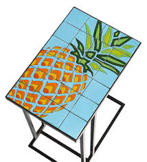 Find new outdoor side tables for your home at joss & main. Pineapple Ceramic Tile Pull Up Table Pineapple Plowhearth