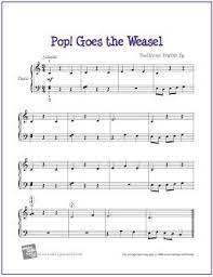 Pop Goes The Weasel Free Easy Piano Sheet Music Piano Sheet Music Easy Piano Sheet Music Sheet Music