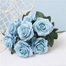 Maybe you would like to learn more about one of these? China Fashion 10 Head Artificial Flower Silk Blue Rose Bunch China Artificial Flowers And Silk Flowers Price