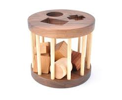 Wooden Shape Sorter Toy Montessori Inspired Educational Toy Etsy Wooden Shapes Wood Toys Wooden Baby Toys