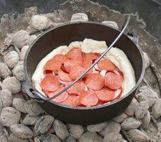 Dutch Oven Pizza Recipe Recipe In 2020 Camping Food Camping Hacks Food Campfire Food