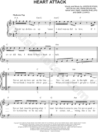 Demi Lovato Heart Attack Sheet Music Easy Piano In A Minor Transposable Download Print Demi Lovato Heart Attack Sheet Music Demi Lovato