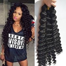 Made from the finest fibers available, synthetic strands look and feel almost identical to healthy, lustrous, human hair. Brazilian Hair Deep Wave Braiding Hair Bulks Crochet Braids With Curly Human Hai Ad Spons Curly Hair Pictures Human Hair Crochet Braids Human Braiding Hair