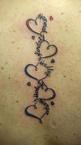 A name is mostly of the person who is getting it inked. Kids Names Tattoo My Newest Addition Oldest At The Top Youngest At The Bottom Each Child S H Tattoos For Daughters Tattoos For Kids Tattoos With Kids Names